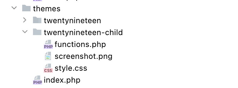 WordPress Twenty Nineteen child theme